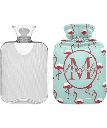 Personalized Christmas Flamingo Hot Water Bottle - 1L Pain Relief & Warmth for Women & Girls | Ideal for Bed & Feet - Buy Online on GoSupps.com