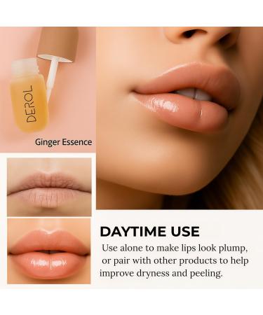 Lip Plumper Gloss Set Clear Hydrating Plumping Lip Gloss & Lip Volumizer for Fuller Smoother Lips Nourishing Lip Enhancer Serum for Women Day & Night Use - Buy Online on GoSupps.com