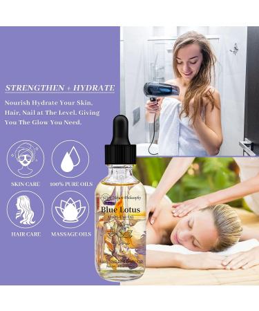 NP Blue Lotus Multi-Use Oil - Organic Essential Oil for Face, Body, and Hair - 2 Fl Oz - Buy Online on GoSupps.com