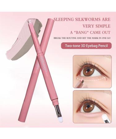 Eyebrow Pen Double Tip Precision Eyebrow Pen Highlighter and Shadow Brush with Angle Applicator for Makeup Beauty Work Daily Party Companionship 02 - Buy Online on GoSupps.com