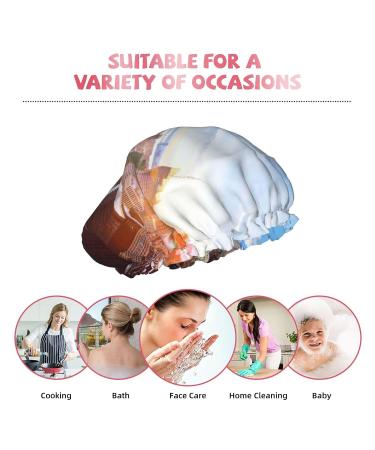 New York City Skyline Shower Cap - Waterproof Reusable Bath Cap for All Genders - Ideal for Spa, Salon, and Home Use - Buy Online on GoSupps.com