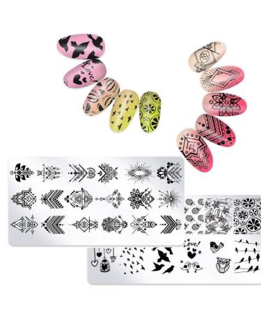 3pcs Nail Art Stamp Templates Kit - Stamper & Scraper for Maleicure | OM-D13 OM-D14 OM-D15 - International Shipping Available - Buy Online on GoSupps.com