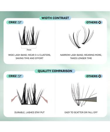 Shop Reusable C Curl Lash Clusters Kit - Natural Soft Upper & Lower Eyelash Extensions (11-14mm) | Easy to Remove Wispy Look - Buy Online on GoSupps.com