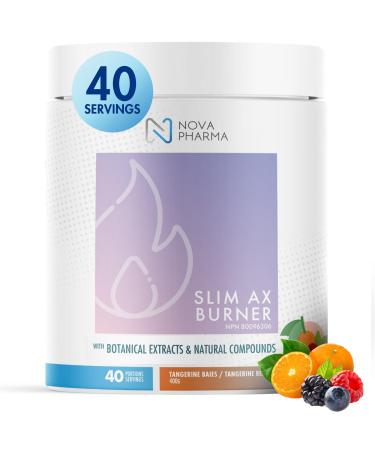 Nova Pharma Pre Workout Powder - Garcinia Cambogia - L Carnitine Supplement - Chromium Supplement - 40 Servings (Tangerine & berries)