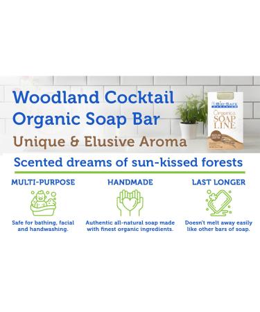 Organic Woodland Cocktail Soap | Handmade Exfoliating Shampoo Bar | 100% Natural No GMO & SLS | Refresh & Rejuvenate | Woodsy Scent | Bio-Safe Organics 4 oz - Buy Online on GoSupps.com
