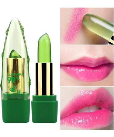 Buy Aloe Vera Lipstick - Color Change Magic Natural Plant Makeup Durable & Nutritious Lip Balm | International Shipping - Buy Online on GoSupps.com