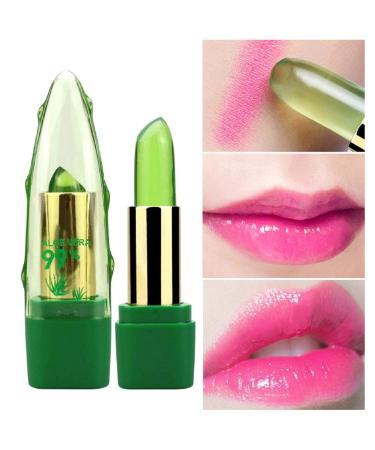 Color Changing Aloe Vera Lipstick | Organic & Natural Plant-Based Lip Makeup | Moisturizing & Vibrant Color - Buy Online on GoSupps.com