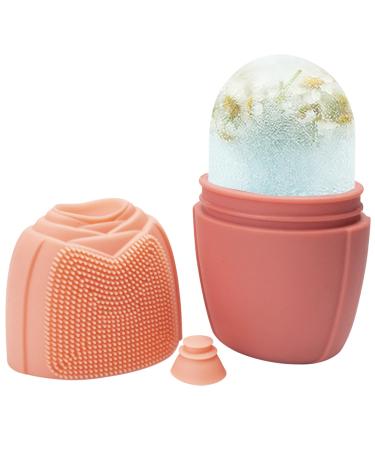 Ice Face Roller Ice Roller for Face Silicone DIY Cooling Cleaning Massaging Face Roller Contrast Color Food Grade Multifunctional Skin Care Ice Roller
