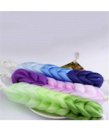 Premium Blue Back Scrubber & Bathing Sponge - Long Stretch Luffa with Rope Handles for Men & Women - Exfoliating Mesh for Ultimate Body Peeling - Buy Online on GoSupps.com