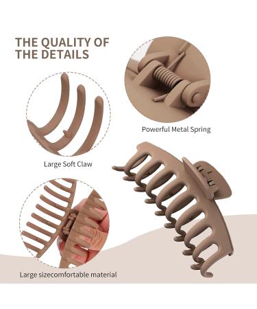 8 Pieces Hair Clip Set 11cm Matte Clips for Thick & Thin Hair | Stylish Hair Accessories & Gift Set - Buy Online on GoSupps.com