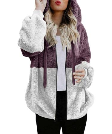 Shop Hanxiulin Oversized Plush Hoodie Jacket - Women's Winter Coat in Stylish Color Variants | International Shipping Available - Buy Online on GoSupps.com