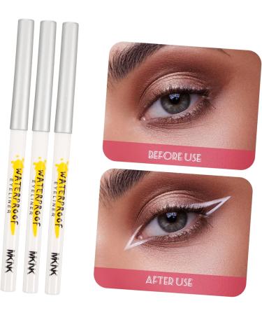 DOITOOL 5pcs White Lying Silkworm Pen Highlighter Matte Cream Eyeshadow Women Cosmetics Brighten Makeup Girl - Buy Online on GoSupps.com