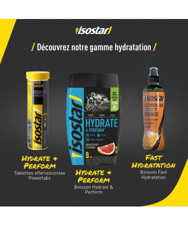 Isostar Fast Hydration Isotonic Drink for Sports Carbohydrates and Electrolytes - Lemon Flavor - Natural Flavor - No Coloring - 500 ml - Buy Online on GoSupps.com