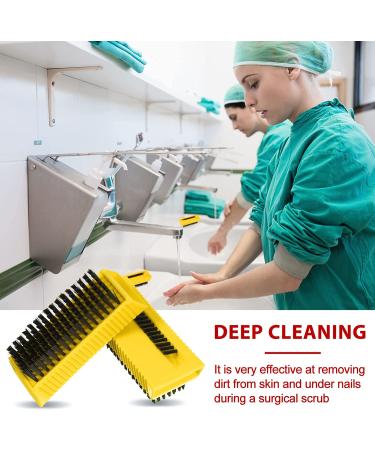5-Piece Heavy Duty Hand Scrub Brushes for Men - Nail Cleaning Brushes (Yellow/Black) - Buy Online on GoSupps.com