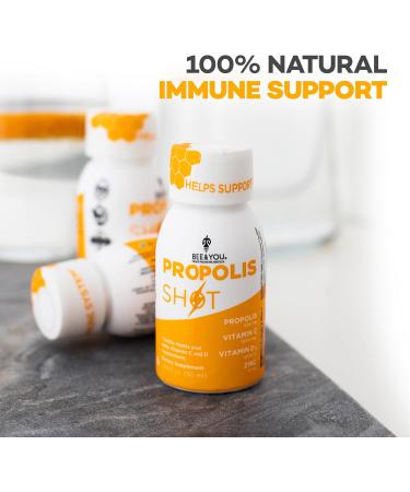BEE and You Bundle: Propolis Shot with Vitamin C D3 and Zinc with Propolis Raw Honey Throat Spray Ultra Pure 100% Natural Immune Support Superfood - Buy Online on GoSupps.com