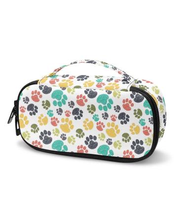 Psaytomey Diabetic Insulated Organizer for Diabetic Testing Kit Colorful Dog Paw Portable Insulin Storage Bag for Insulin Pens Glucose Meters Test Strips Medication