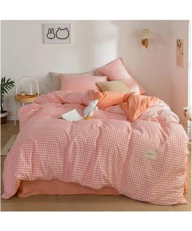 Plaid Bedding Set Green Double Sheet Duvet Cover Pillowcase Queen Size Sheet Soft (9 4pcs 180x220cm) - Buy Online on GoSupps.com