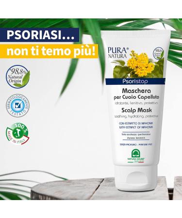  Natura House Natura House PSORISTOP Soothing Moisturizing Protective Scalp Mask Eliminates scalp flaking itching and redness 98.8% natural 200 ml Made in - Buy Online on GoSupps.com