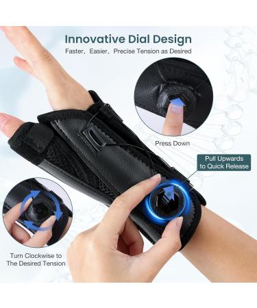 Thumb Brace Right Hand - Wrist Support for Arthritis CMC Trigger & Carpal Tunnel Relief | Night Splint for De Quervains Tenosynovitis - Buy Online on GoSupps.com
