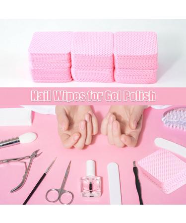 Qufiiry 300 Lint-Free Nail Towels & Cotton Pads - Perfect for Gel Nail Polish Removal (Pink) - Buy Online on GoSupps.com