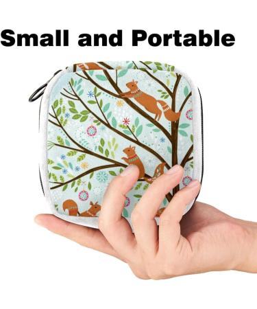 Cartoon Animal Tree Design Sanitary Napkin Storage Bag | Period & Tampon Pouch Color2295 - Buy Online on GoSupps.com