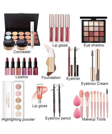 Shop Mknzome 33PC Professional Make-Up Set - Complete Cosmetics Kit with Bag | Perfect Gift for Women & Girls - Buy Online on GoSupps.com