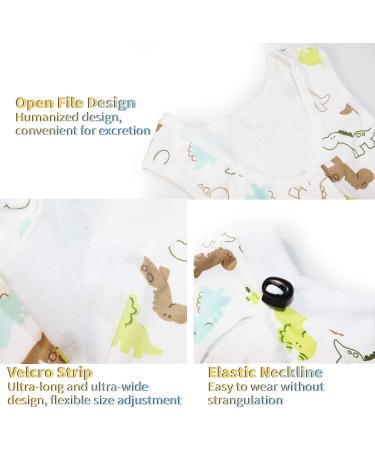 CLLRYBO Katzenbody | Professional Recovery Suit for Cats & Dogs | Anti-Trim Clothing After Surgery | Dinosaur Style | Abdominal Wounds & Skin Diseases - Buy Online on GoSupps.com