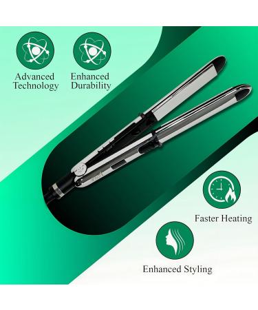 Salon Magic Pro Flat Iron | Professional Titanium Straightener & Styling Iron | Fast Heat Up to 450 F | Travel-Friendly LCD Display - Buy Online on GoSupps.com