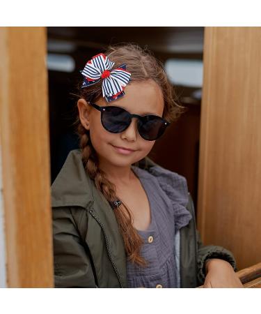 Nautical Anchor Hair Bow Clips for Patriotic Red White Blue Sailor Theme - Perfect for 4th of July Party - Baby Toddler Teen Girls Accessories - Buy Online on GoSupps.com