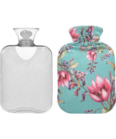 NAANLE Hot Water Bottle with Tulip Spring Flowers Cover | 1L Heat Bottle for Neck & Back Pain Relief Hand & Foot Warmer Hot & Cold Therapy - Buy Online on GoSupps.com