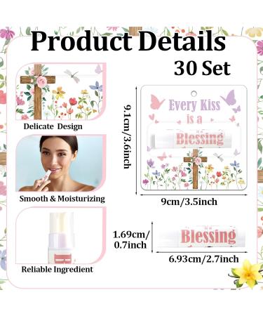 30 Pack Easter Christian Lip Balm Gifts Bulk Bible Verse Lip Balms Religious Presents Church Scripture Inspirational Lips Care for Women Coworker Employee Teacher Spring Appreciation Party Favor - Buy Online on GoSupps.com