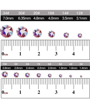 Ronomia Flatback Rhinestones Glass Diamantes Gems for Clothes Shoes Nail Art Crafts Decoration (ss20 4.8mm 1440pcs Colorful) Colorful SS20/4.8mm - Buy Online on GoSupps.com