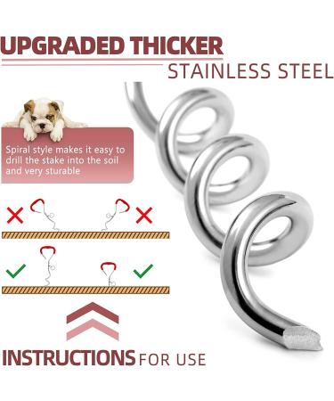 Sturdy Dog Tie Out Cable and Stake Set with 3m Leash - Ideal for Medium to Large Dogs - Red - Buy Online on GoSupps.com