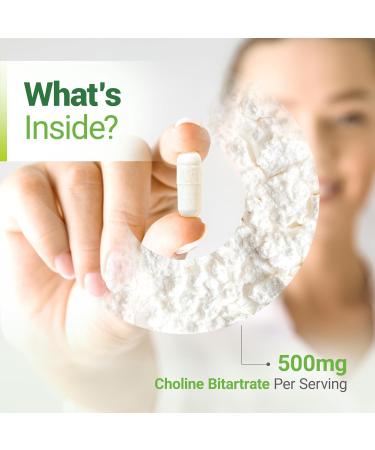 Nested Naturals Choline Bitartrate 500mg - High Potency Choline Supplements - Supports Maternal & Fetal Health During Pregnancy* - 100% Vegan & Non-GMO - 2-Pack (180 Vegan Capsules) 90 Count (Pack of 2) - Buy Online on GoSupps.com