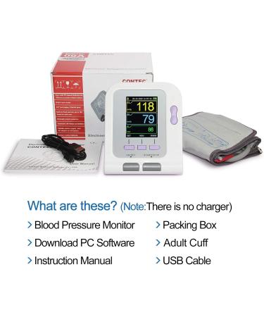 Fully Automatic CONTEC Blood Pressure Monitor - Upper Arm & Wrist Sphygmomanometer for Adults - International Shipping Available - Buy Online on GoSupps.com