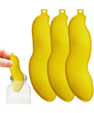 Bottle Cleaning Sponge Reuseable Beans-Shaped Bottle Cleaning Sponge Cute Heat Resistance Bottles Sponge for Internal Cleaning Small Mouth Bottle Internal Cleaning Sponge Yellow - Buy Online on GoSupps.com