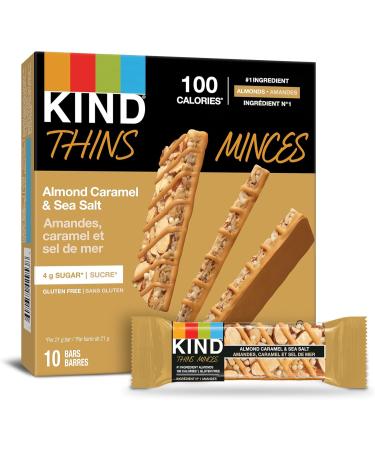 KIND THINS Almond Caramel & Sea Salt Gluten Free Bars 21g Bar (60 Count) - Buy Online on GoSupps.com