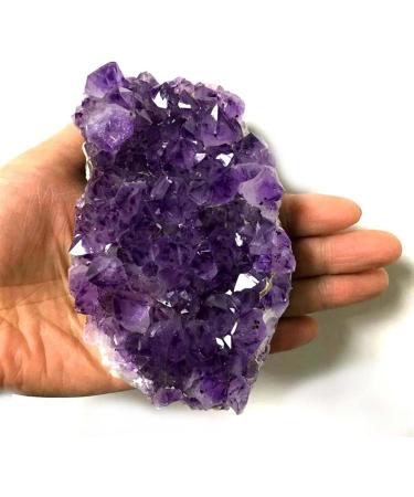 1PC Natural Raw Purple Brazilian Amethyst Quartz Crystal Cluster Druzy Geode Stones Specimen Home Decoration Crafts Ornament Crystal Cluster (Color : 100-150g) - Buy Online on GoSupps.com