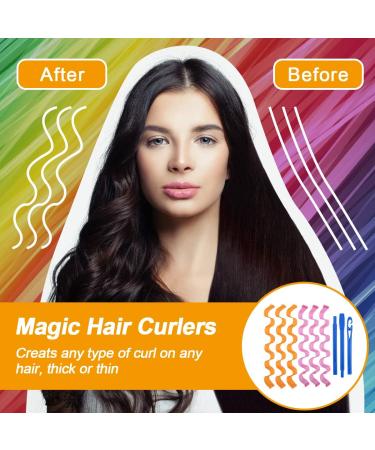 URAQT Hair Curlers for Long Hair 24Pcs 45cm Hair Rollers Wave Curls No Heat Hair Curlers Styling Kit with Styling Hooks Healthy DIY Hairstyle for Women Girls 45 cm (Pack of 24) - Buy Online on GoSupps.com