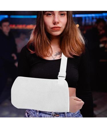 Buy Healvian Adjustable Mesh Shoulder Sling Breathable Arm Brace for Broken Arm Comfortable Support for Kids & Adults Universal Fit White - Buy Online on GoSupps.com