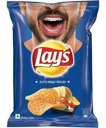 Lay's Indian Magic Masala Chips 0.11lb (52g) (Pack Of 10) - Buy Online on GoSupps.com