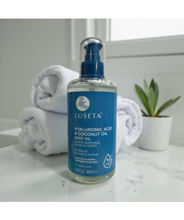 Luseta Hyaluronic Acid + Coconut Body Oil Powerful Deep Moisture to Nourish & Soften Skin 6.08 FL Oz