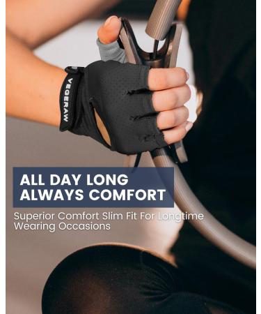 SKDK Vegeraw Fitness Gloves - Premium Training Gloves for Men & Women | Gym Bodybuilding Cycling Strength Training - Black M - Buy Online on GoSupps.com