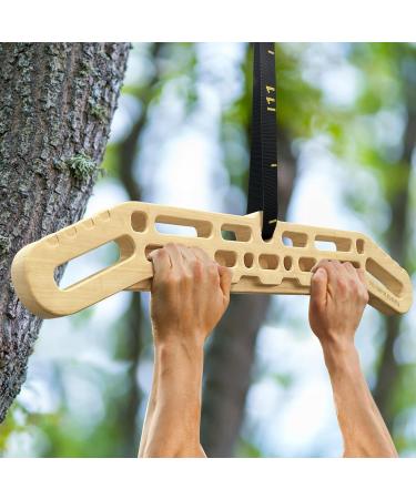 Power Guidance Wooden Hangboard - Portable Rock Climbing Training Tool for Grip Strength | Indoor & Outdoor Use - Buy Online on GoSupps.com