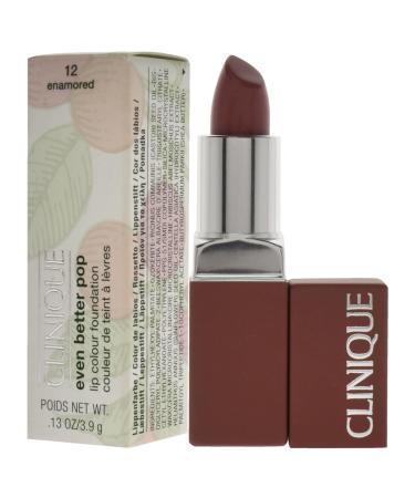 Clinique Even Better Pop Lip Colour Foundation Lipstick - Enamored (12) - 0.13 oz - Women's Lipstick - Buy Online on GoSupps.com