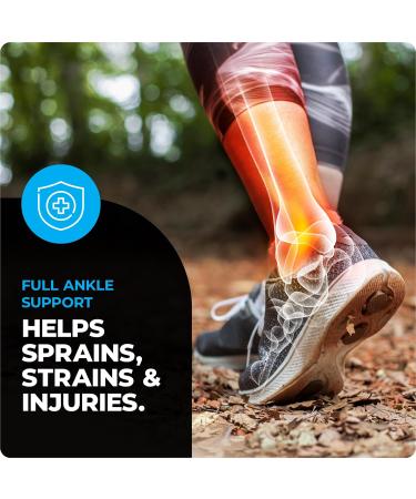 VITTO Ankle Support for Sprained Ankle Arthritis Joint Pain - Multi Zone Compression Sleeve with Strap for Sports Basketball - Buy Online on GoSupps.com