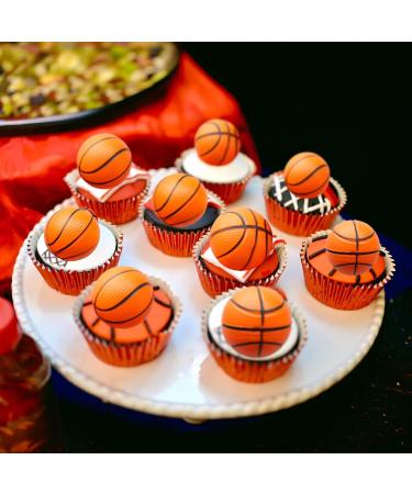 Ephlyn 10 Pack 3D Basketball Cupcake Toppers Basketball Cake Toppers Decorations for Sports Theme Baby Shower Birthday Party Cake Decorations Supplies Style 15 - Buy Online on GoSupps.com