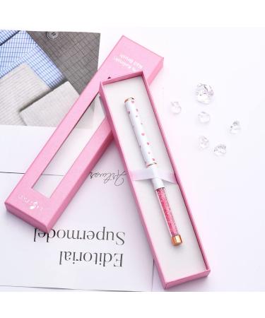 Yasterd 100% Pure Kolinsky Acrylic Nail Brush Size 12 - Pink Rhinestone Metal Handle - Buy Online on GoSupps.com