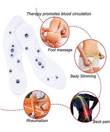 Women's Gel Magnetic Pressure Point Shoe Inserts - Comfortable & Washable Insoles (10.43 Inches) - Buy Online on GoSupps.com