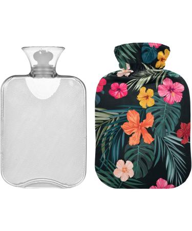 NAANLE Retro Hawaiian Flower Hot Water Bottle | 1L Heat Therapy for Back Pain Relief & Hand/Foot Warmer | Hot & Cold Therapy - Buy Online on GoSupps.com
